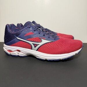 MIZUNO Shoes Womens Size 9.5 Wave Rider 23 Red & Blue Athletic Sneakers